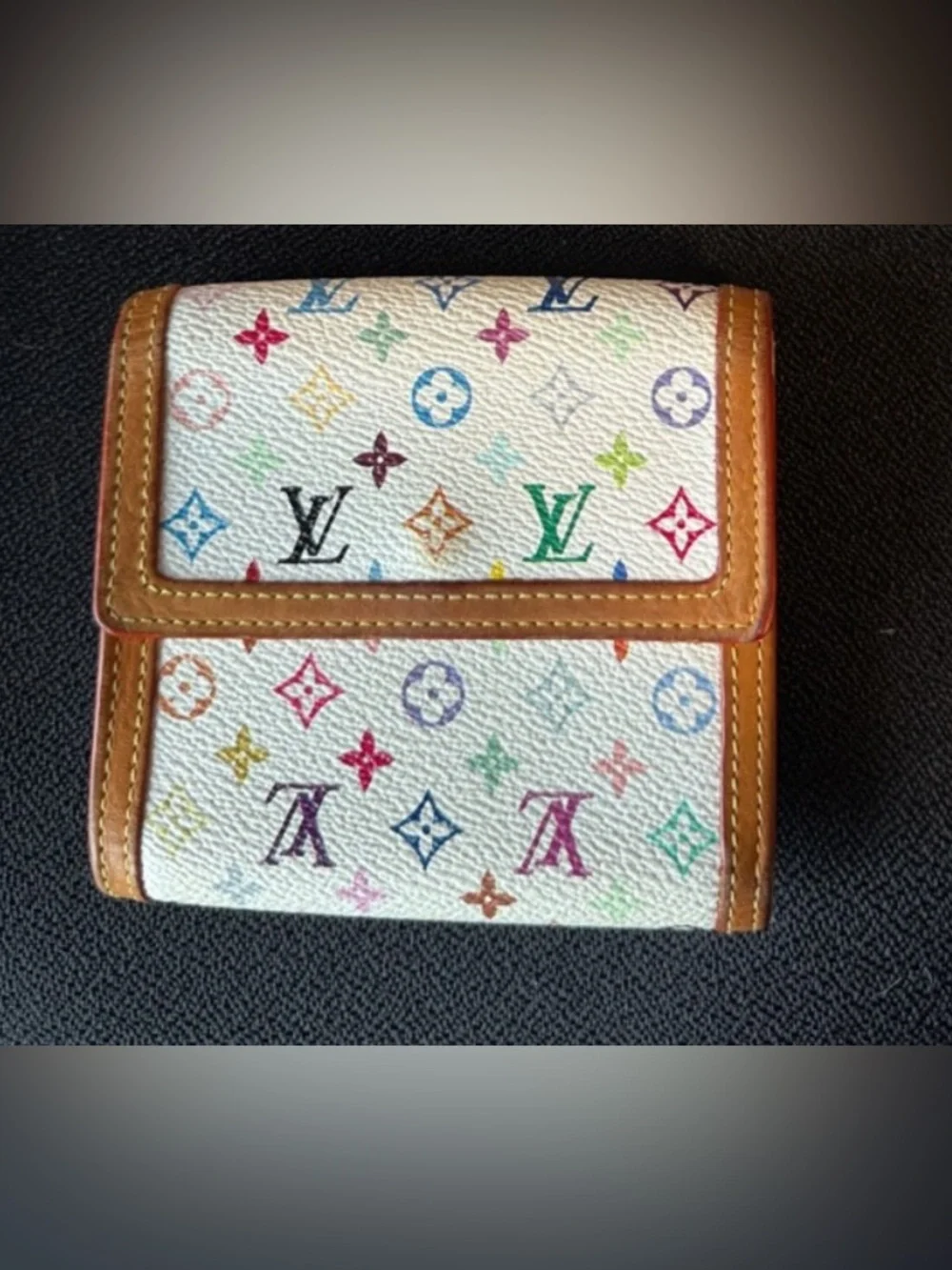 Louis Vuitton multicolor Murakami wallet with COA